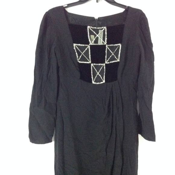 Bob Mackie Hattie Women's Wrap Dress Embellished 6 - Picture 2 of 5